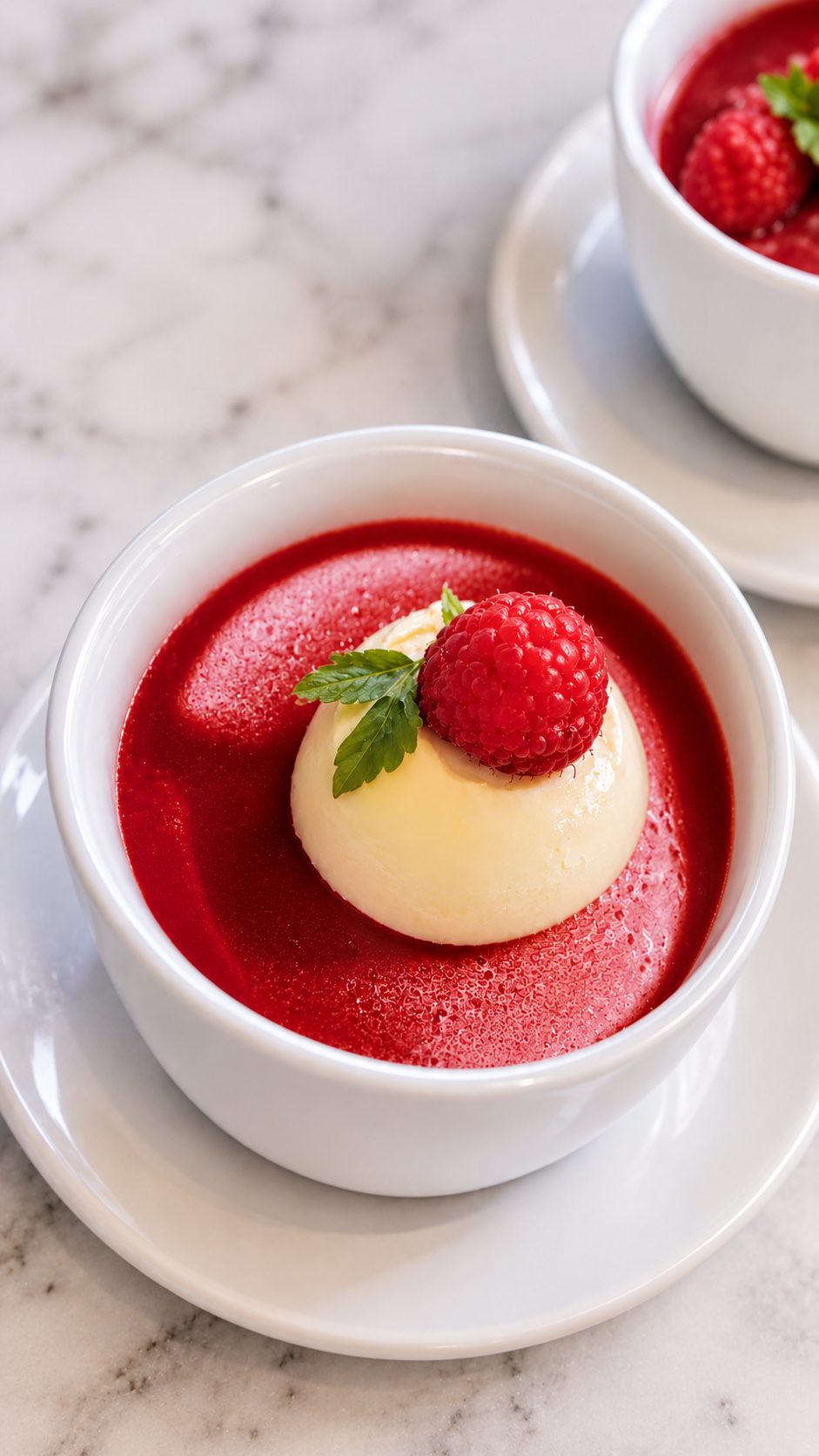 Raspberry Panna Cotta Cups