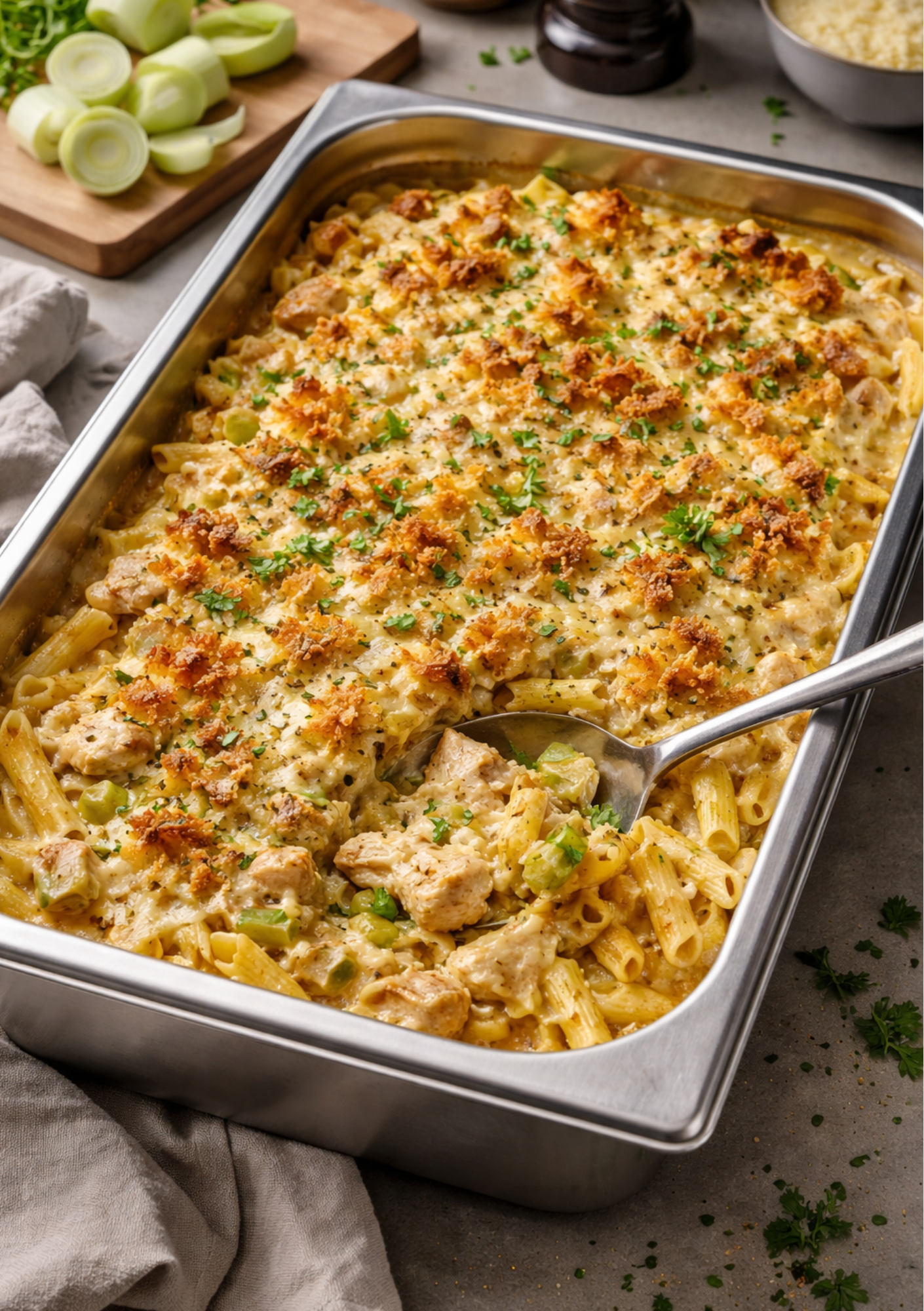 Chicken & Leek Pasta Bake