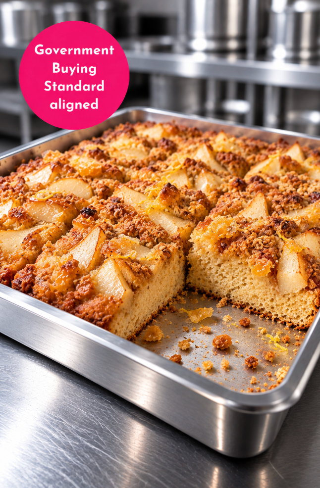 PEAR, GINGER & LEMON TRAYBAKE