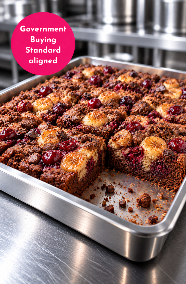 BANANA, CHERRY & COCOA TRAYBAKE