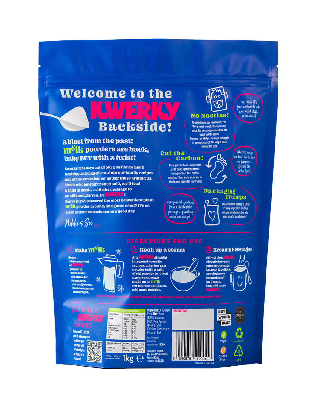 KWERKY Powdered Plant m*lk – 1Kg (10L)